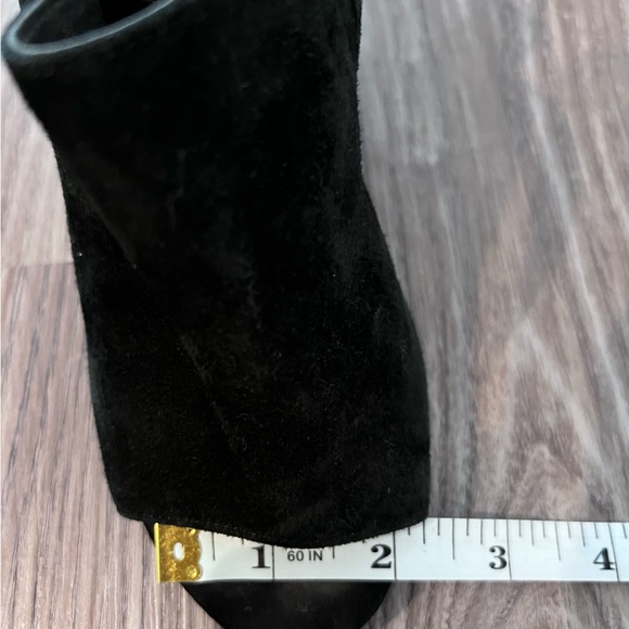 Size 4 Black Sewed Block Heel Slides - Picture 15 of 16